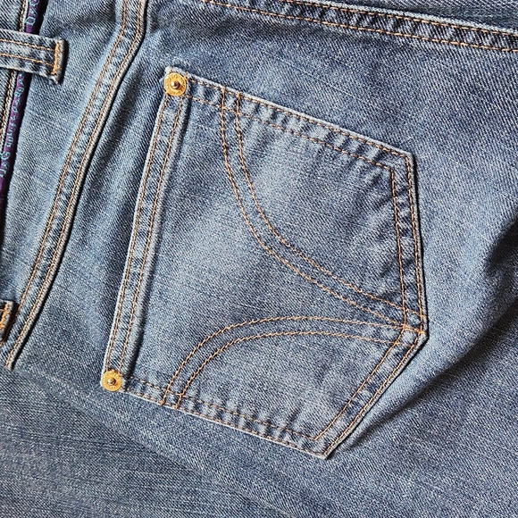 Vintage Y2K Dolce & Gabanna Boot-Cut jeans Size 30 blue purple - Picture 9 of 11